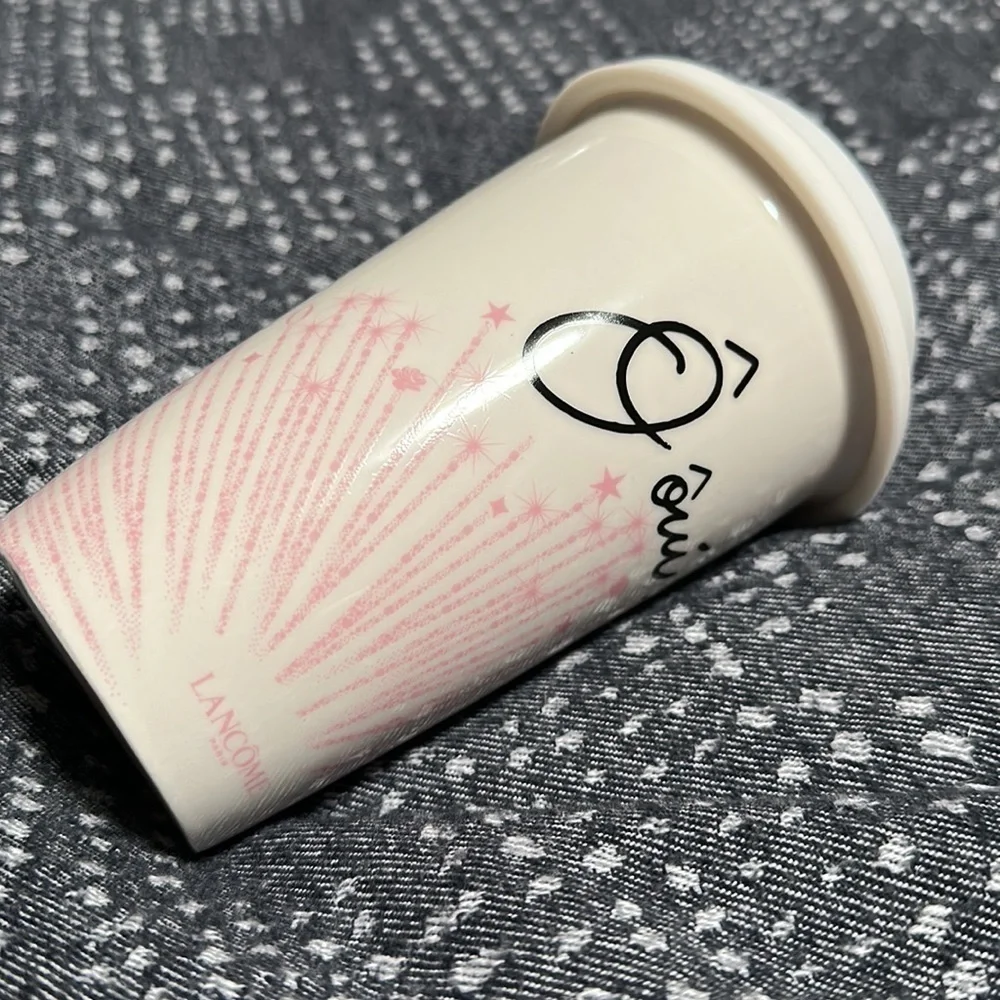 Lancome Ceramic Travel Mug O Oui With White Rubber Lid 🌺